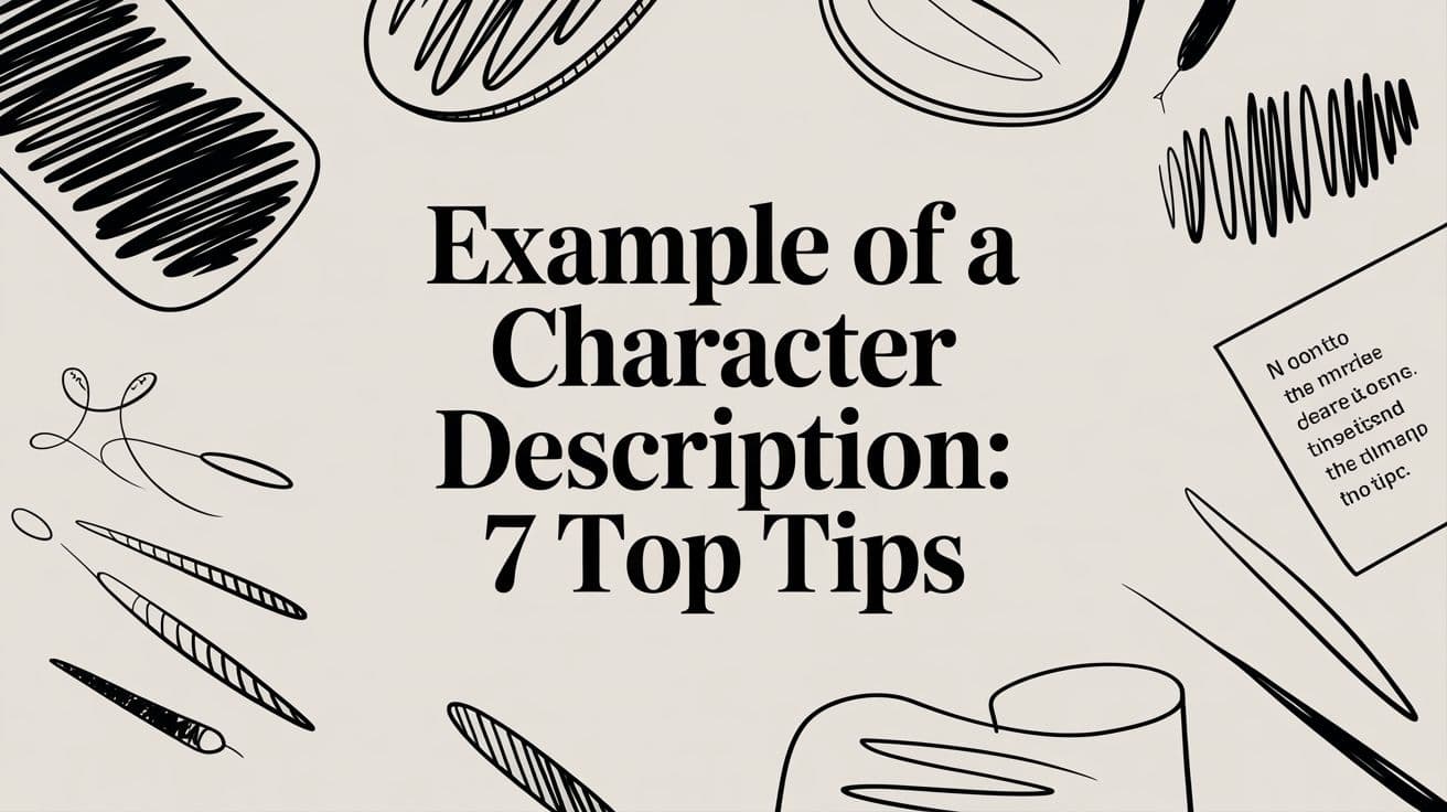Example of a Character Description: 7 Top Tips