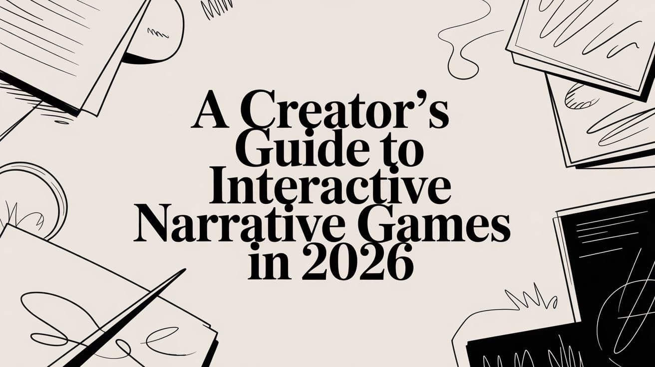 A Creator's Guide to Interactive Narrative Games in 2026