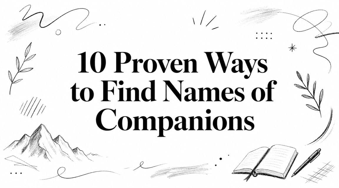 10 Proven Ways to Find Names of Companions