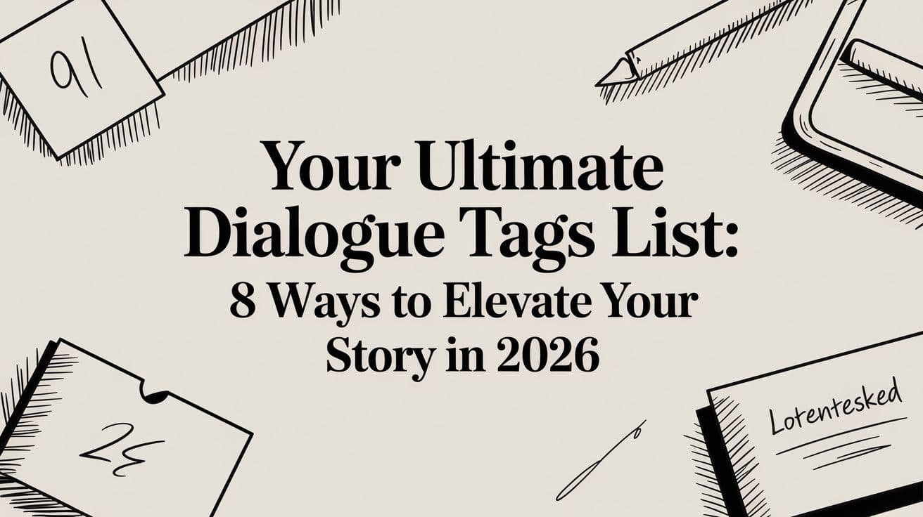 Your Ultimate Dialogue Tags List: 8 Ways to Elevate Your Story in 2026