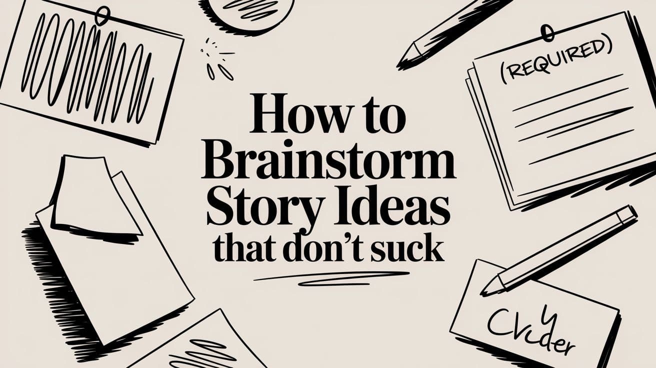 How to Brainstorm Story Ideas That Don't Suck