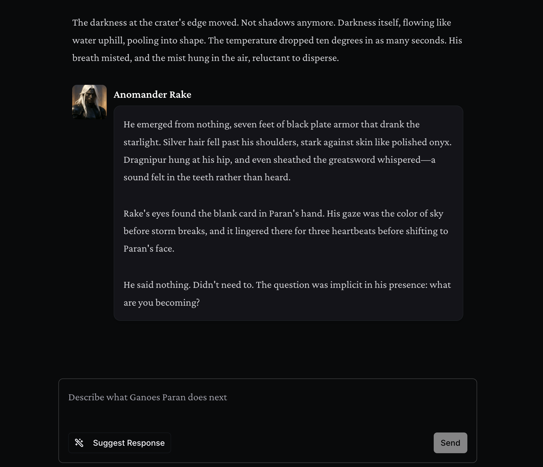 A fan-made Malazan world on Dunia - interact with Anomander Rake and other characters from the series