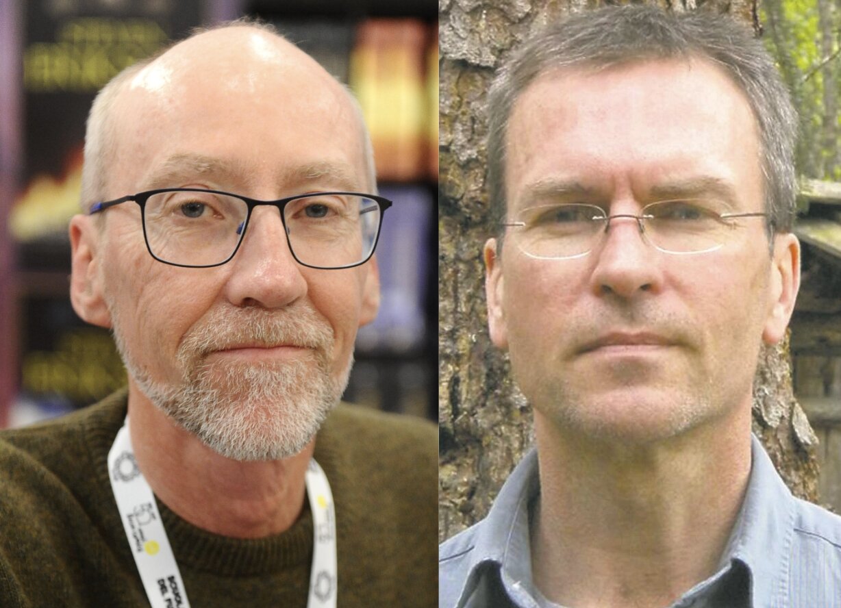 Steven Erikson (left) and Ian C. Esslemont (right), co-creators of the Malazan world